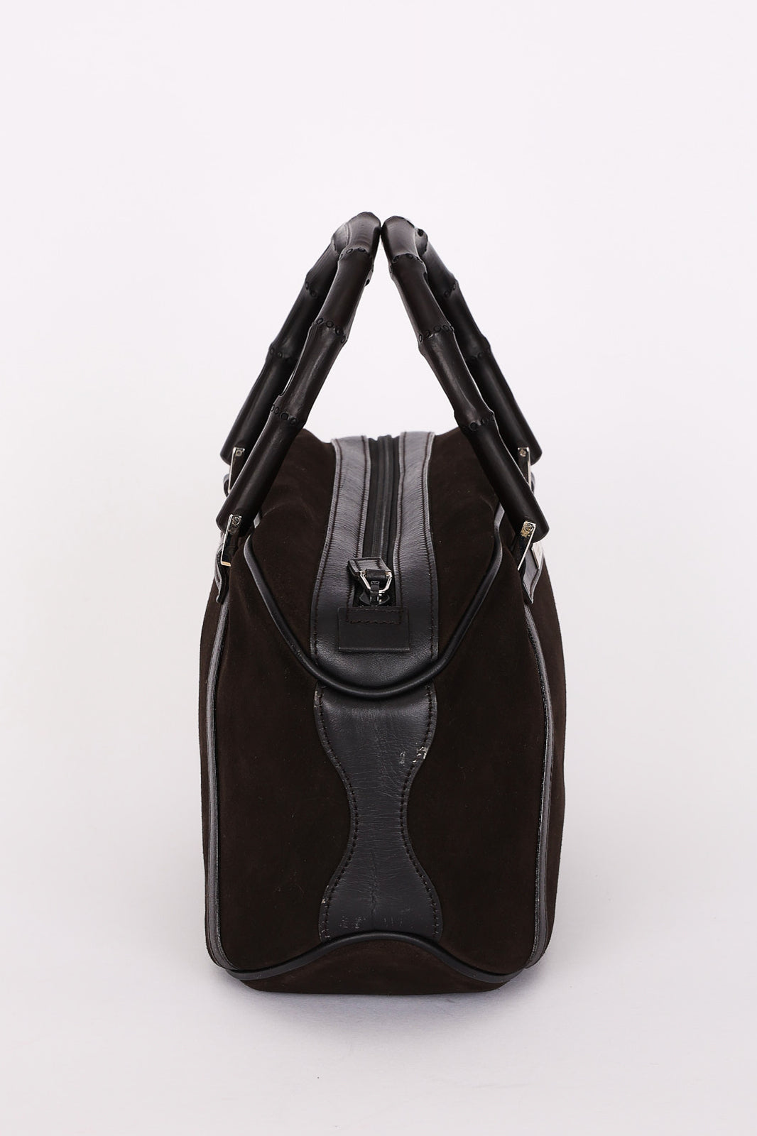 Gucci Bamboo Top Handle Bag Suede