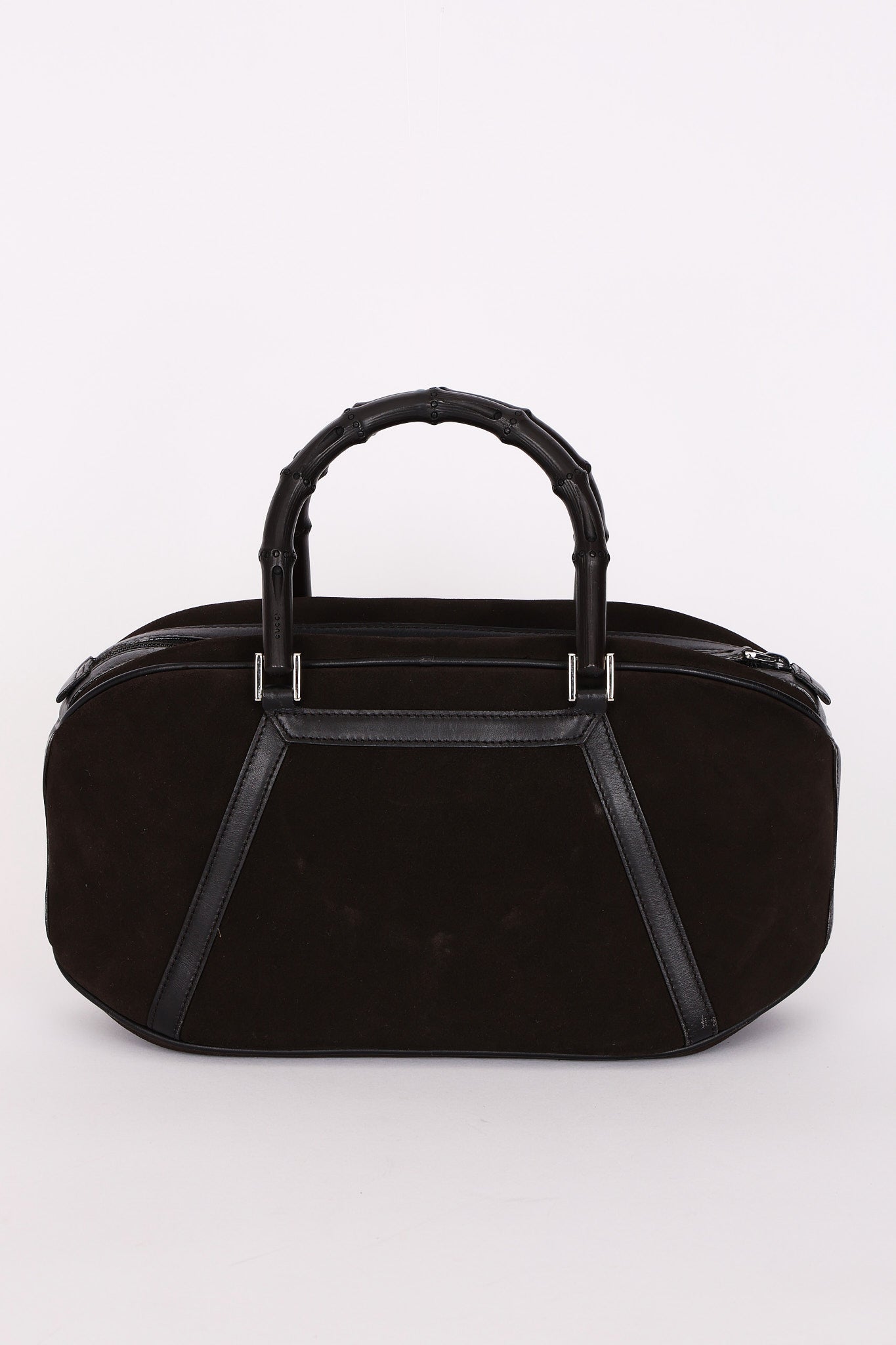 Gucci Bamboo Top Handle Bag Suede