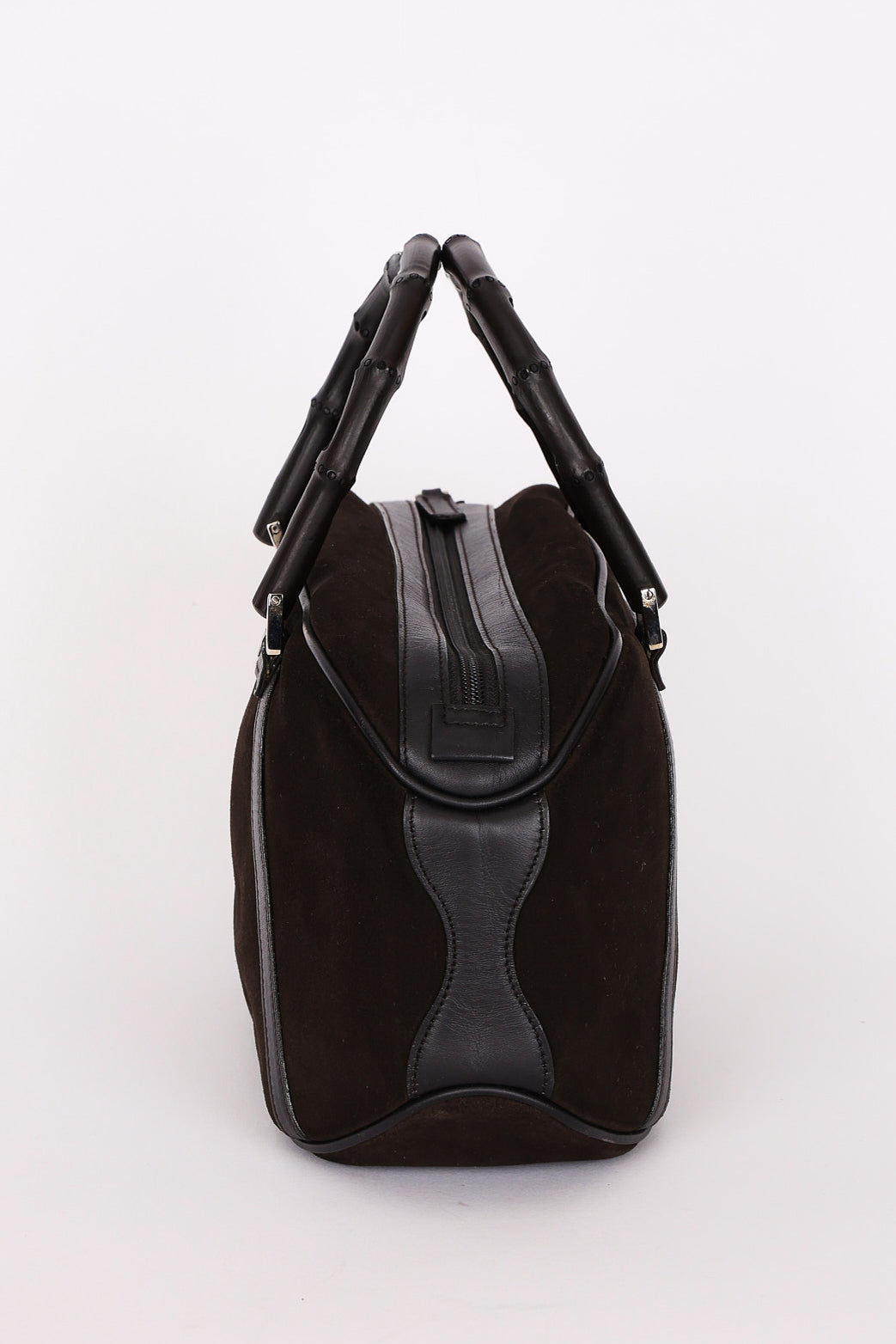 Gucci Bamboo Top Handle Bag Suede