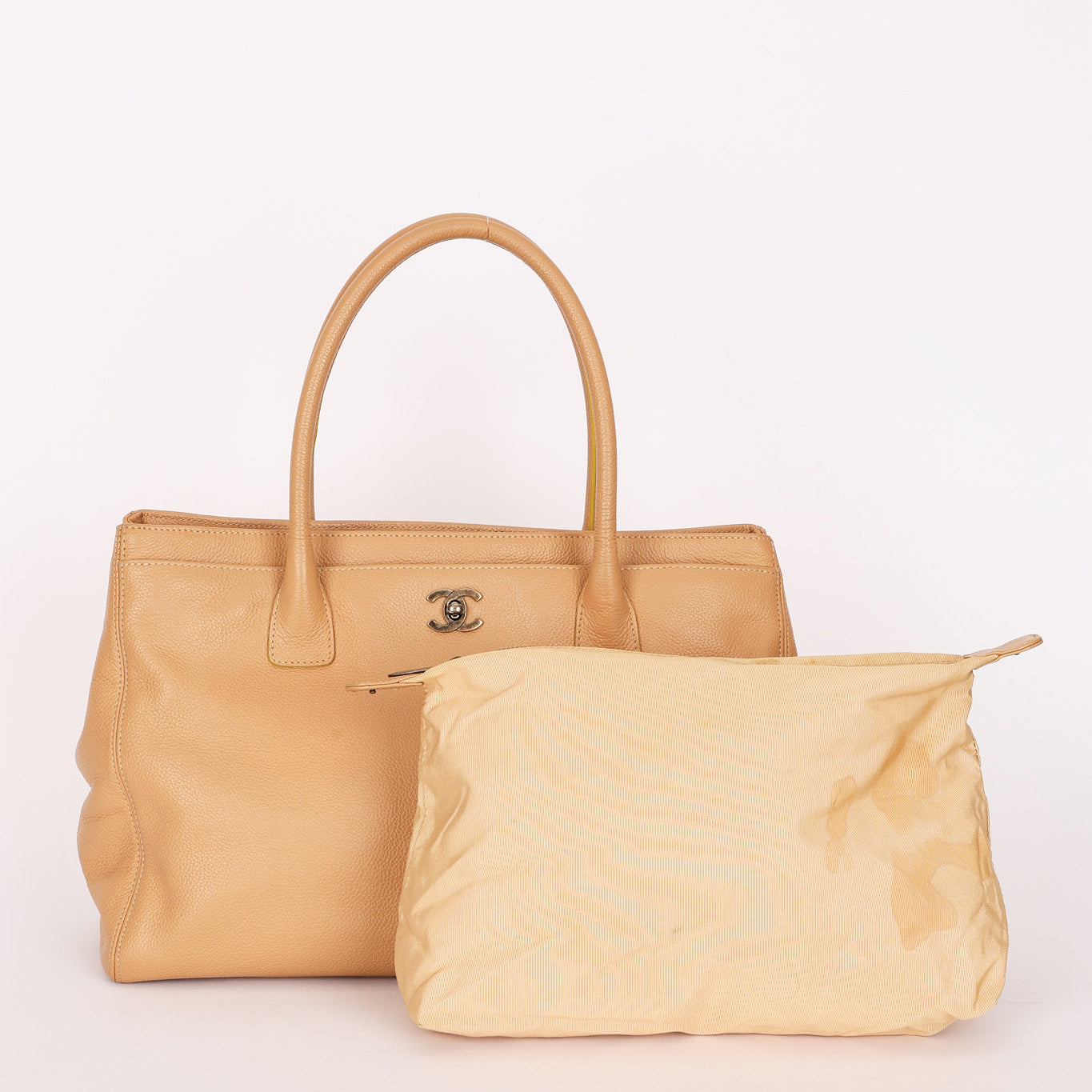Chanel Cerf Executive Tote Beige RHW