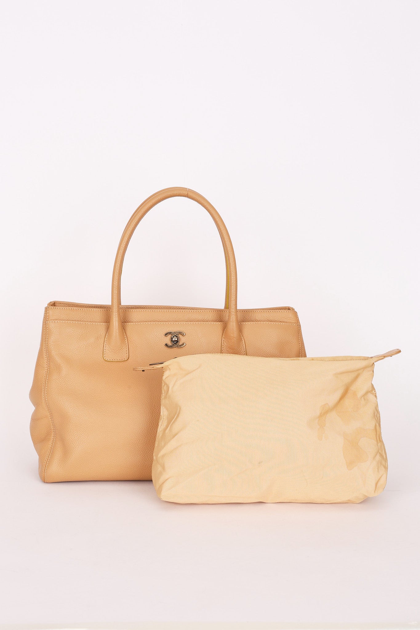 Chanel Cerf Executive Tote Beige RHW
