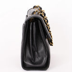 Chanel Diana Frame Single Flap Black Caviar 24K GP