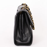 Chanel Diana Frame Single Flap Black Caviar 24K GP