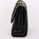 Chanel Diana Frame Single Flap Black Caviar 24K GP