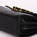Chanel Diana Frame Single Flap Black Caviar 24K GP