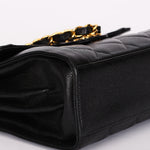 Chanel Diana Frame Single Flap Black Caviar 24K GP