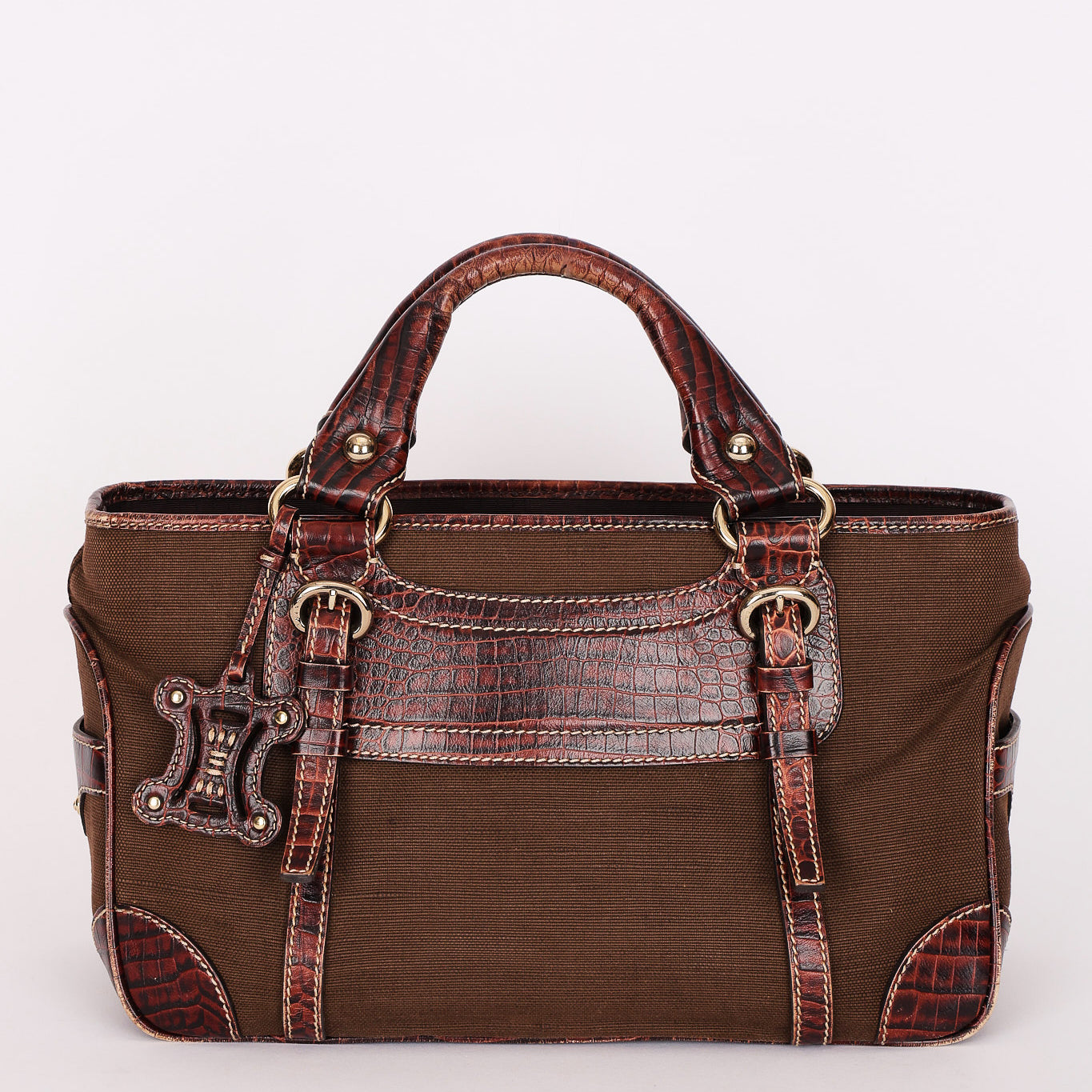 Celine Croc Embossed Boogie Bag