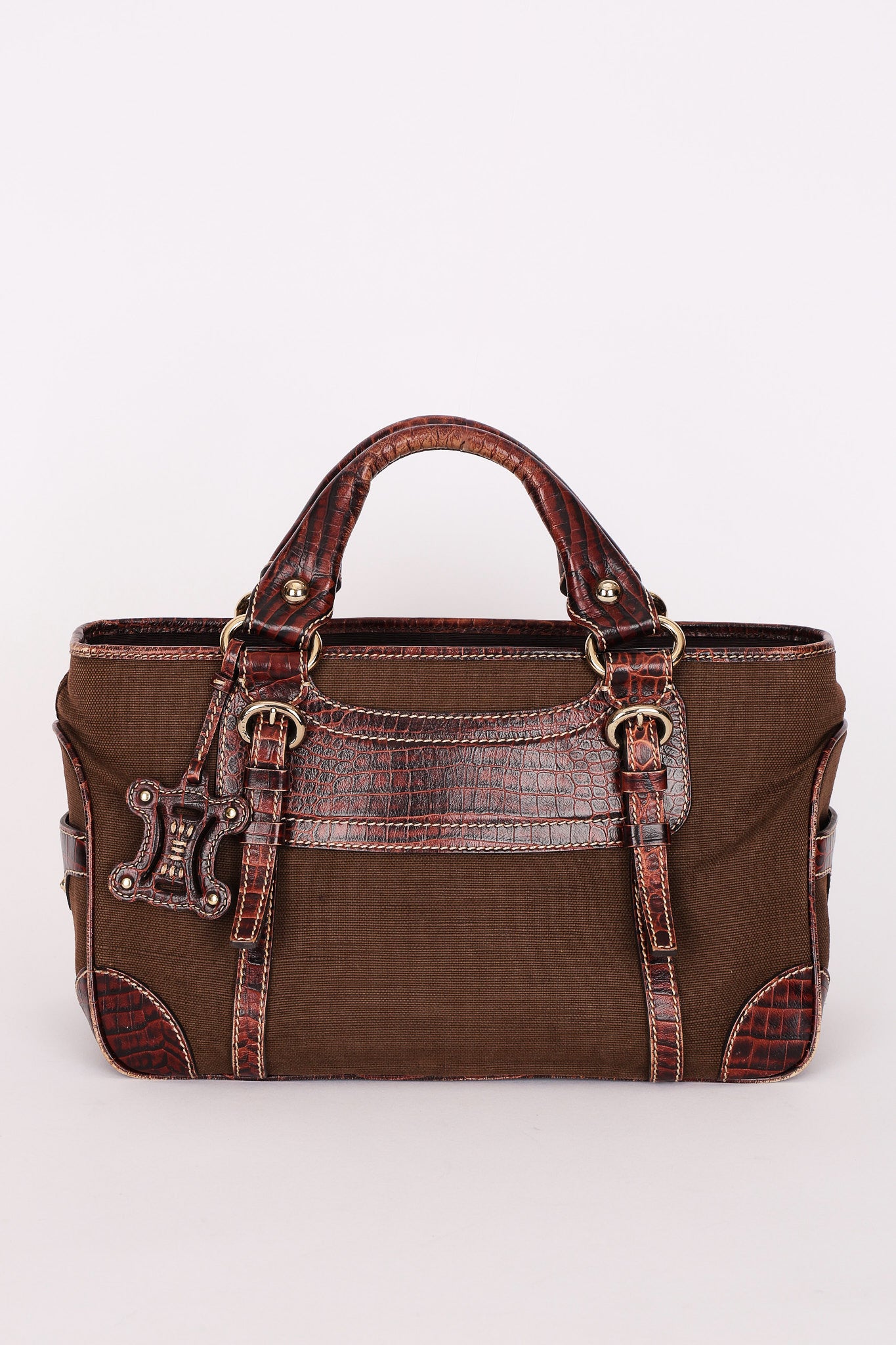 Celine Croc Embossed Boogie Bag
