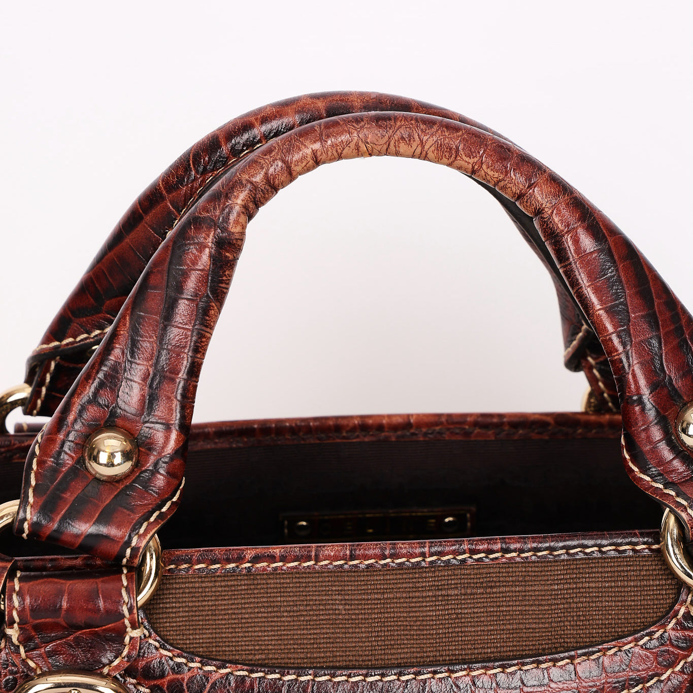 Celine Croc Embossed Boogie Bag