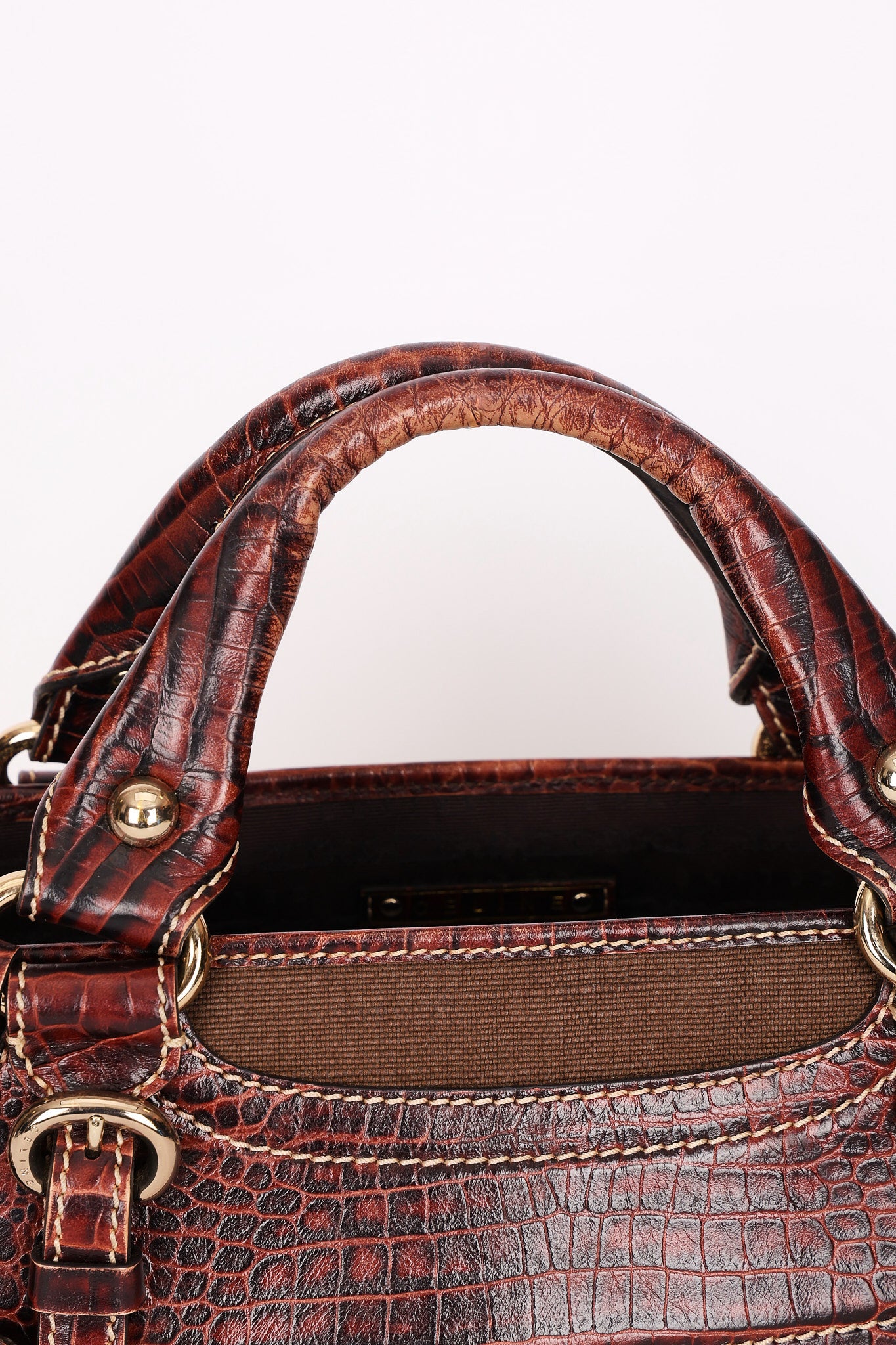 Celine Croc Embossed Boogie Bag