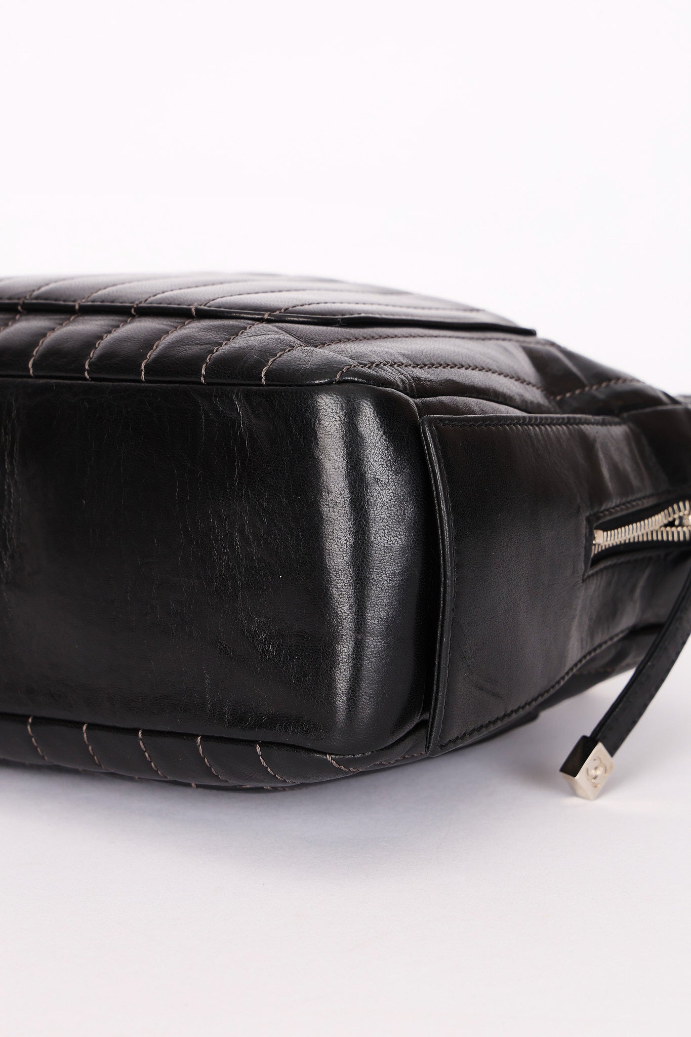 Chanel Mademoiselle Camera Bag Black Lambskin SHW