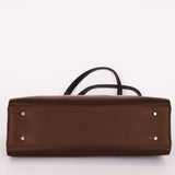 Yves Saint Laurent Tote with Tortoise Shell Chain Brown Nylon