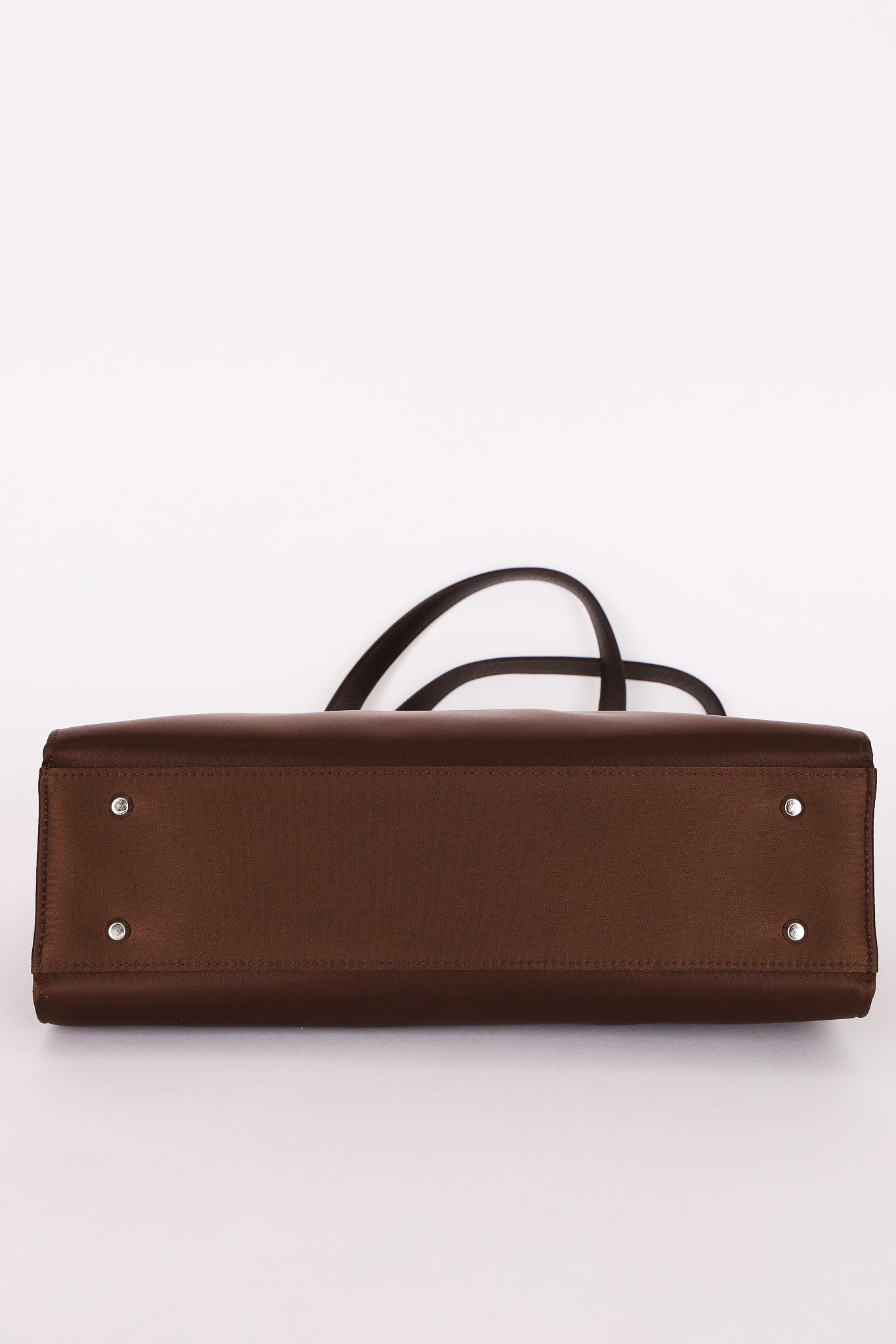 Yves Saint Laurent Tote with Tortoise Shell Chain Brown Nylon