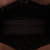 Yves Saint Laurent Tote with Tortoise Shell Chain Brown Nylon