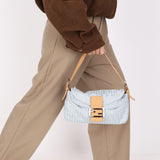 Fendi Zucchino Mamma Baguette Light Blue