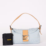 Fendi Zucchino Mamma Baguette Light Blue