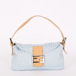 Fendi Zucchino Mamma Baguette Light Blue