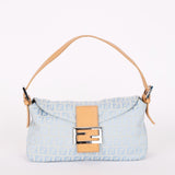 Fendi Zucchino Mamma Baguette Light Blue