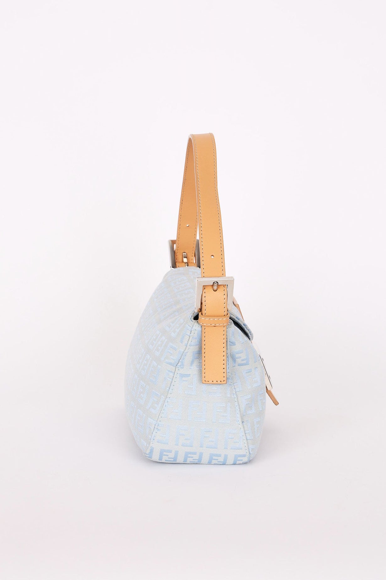 Fendi Zucchino Mamma Baguette Light Blue