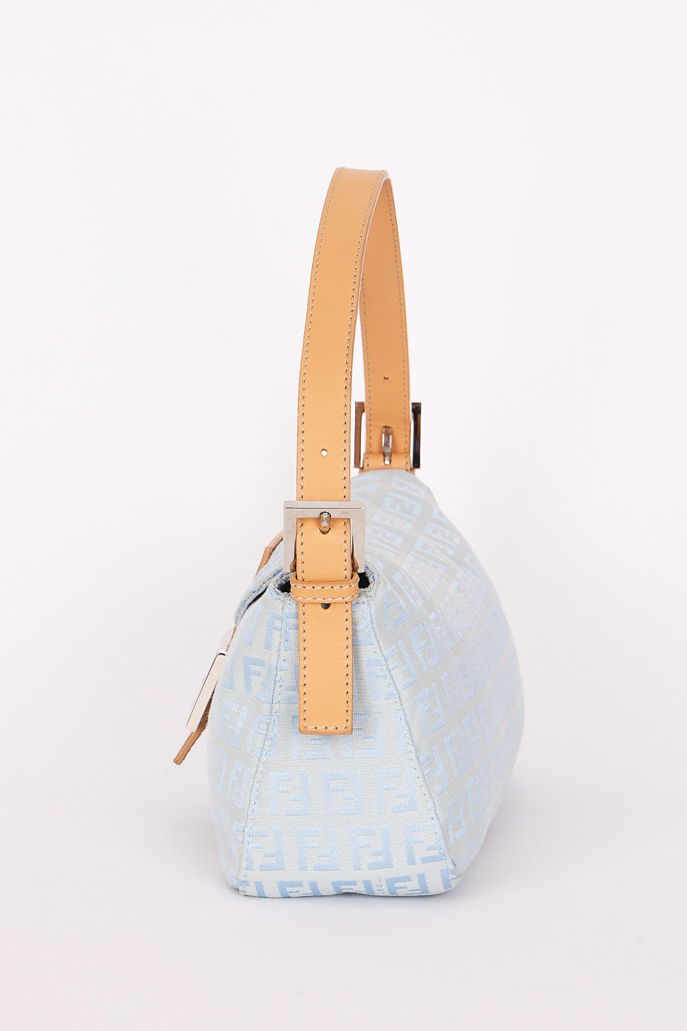 Fendi Zucchino Mamma Baguette Light Blue