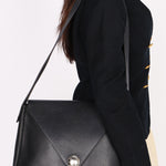 Hermès Christine Shoulder Bag Noir Fjord 1998 PHW