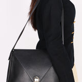 Hermès Christine Shoulder Bag Noir Fjord 1998 PHW
