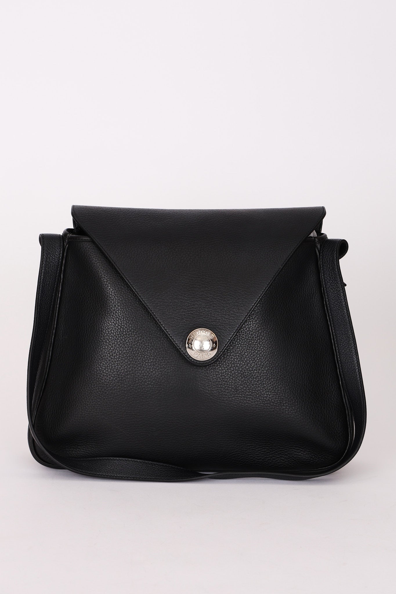 Hermès Christine Shoulder Bag Noir Fjord 1998 PHW