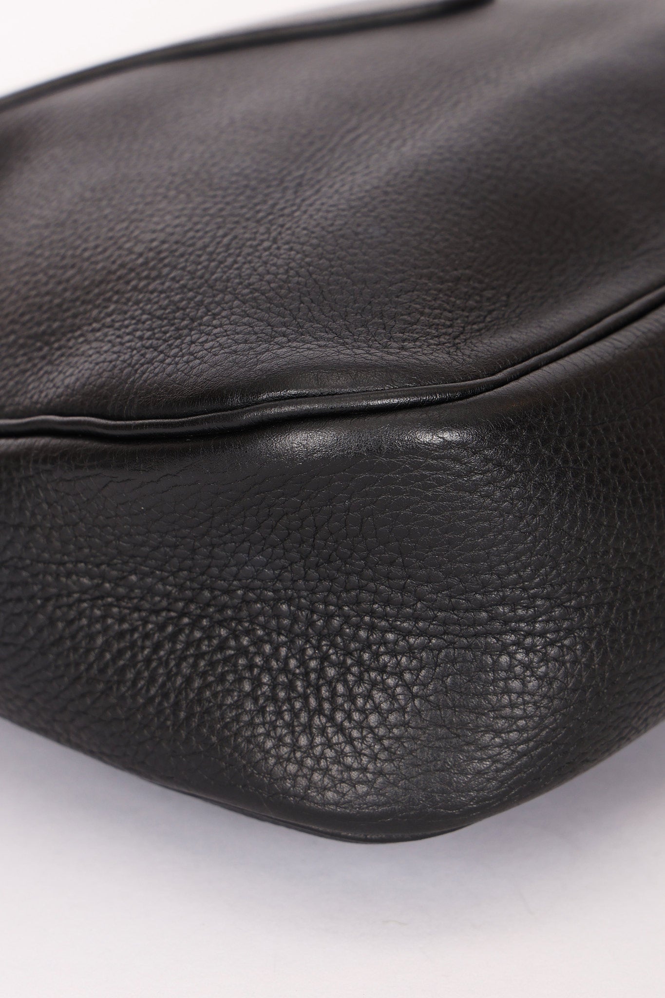 Hermès Christine Shoulder Bag Noir Fjord 1998 PHW