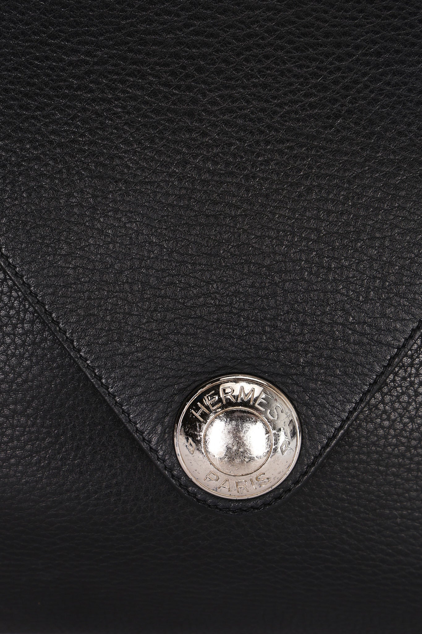 Hermès Christine Shoulder Bag Noir Fjord 1998 PHW