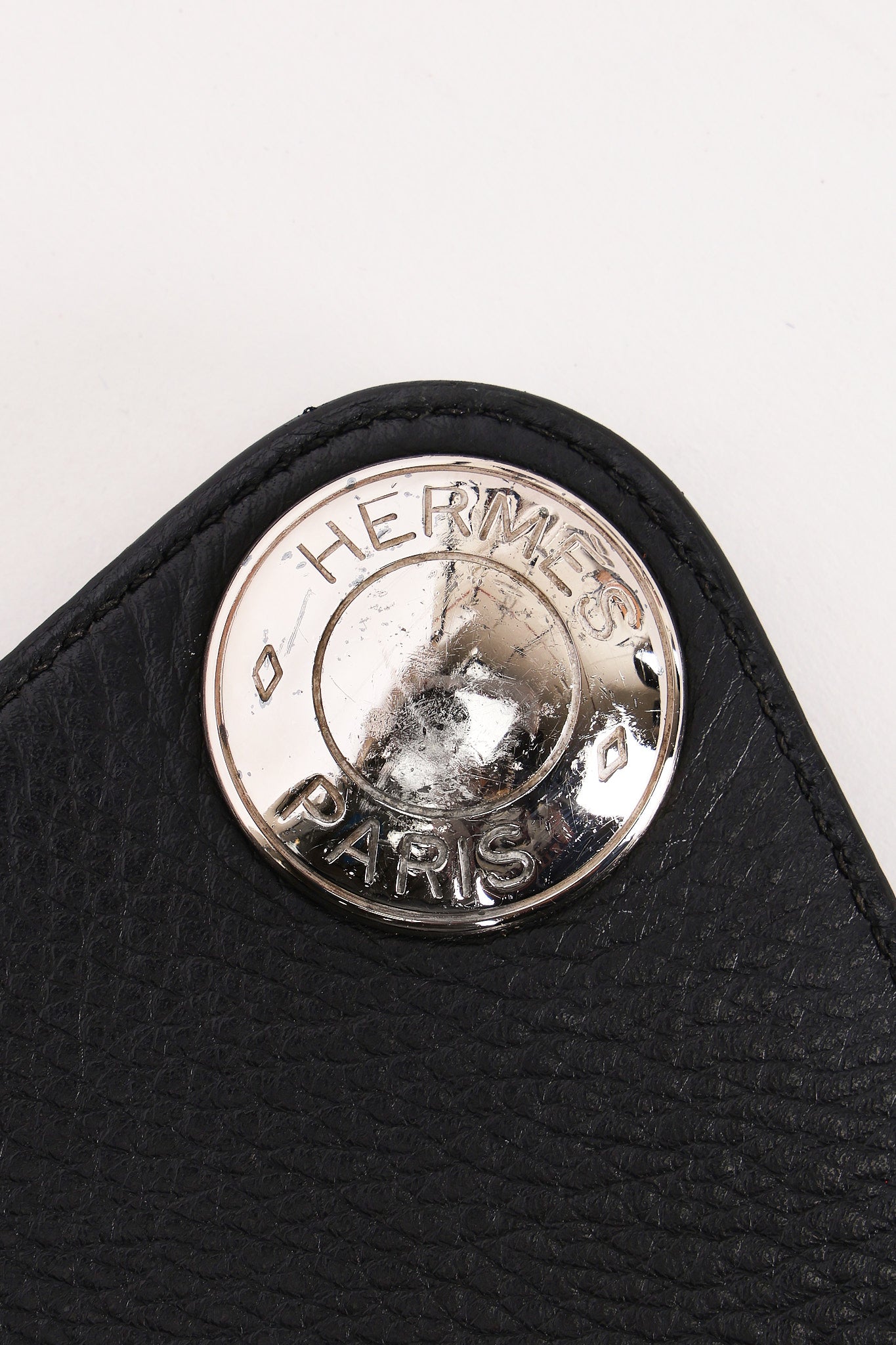 Hermès Christine Shoulder Bag Noir Fjord 1998 PHW