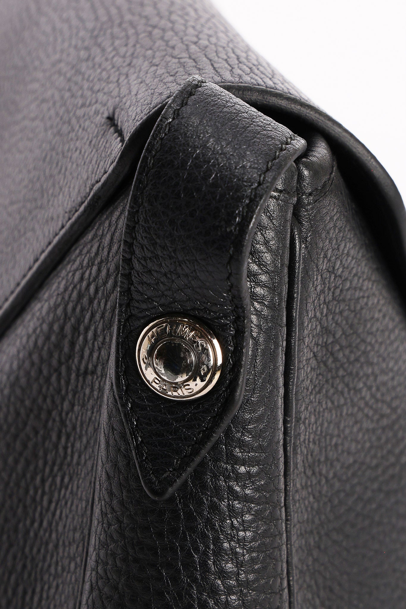Hermès Christine Shoulder Bag Noir Fjord 1998 PHW