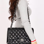 Chanel Jumbo Classic Double Flap Black Lambskin SHW