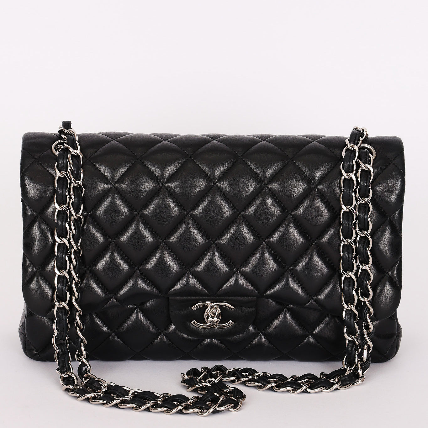 Chanel Jumbo Classic Double Flap Black Lambskin SHW