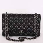 Chanel Jumbo Classic Double Flap Black Lambskin SHW