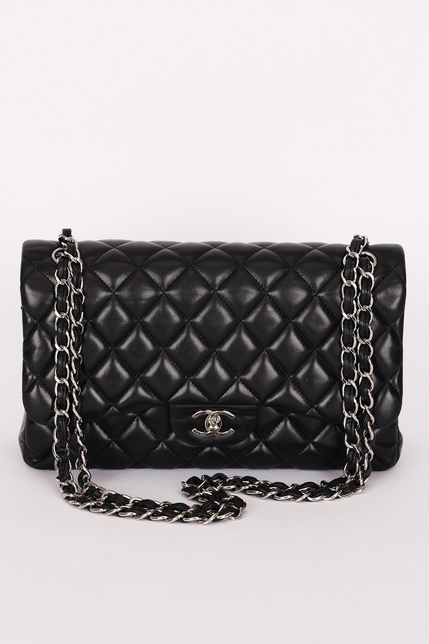 Chanel Jumbo Classic Double Flap Black Lambskin SHW