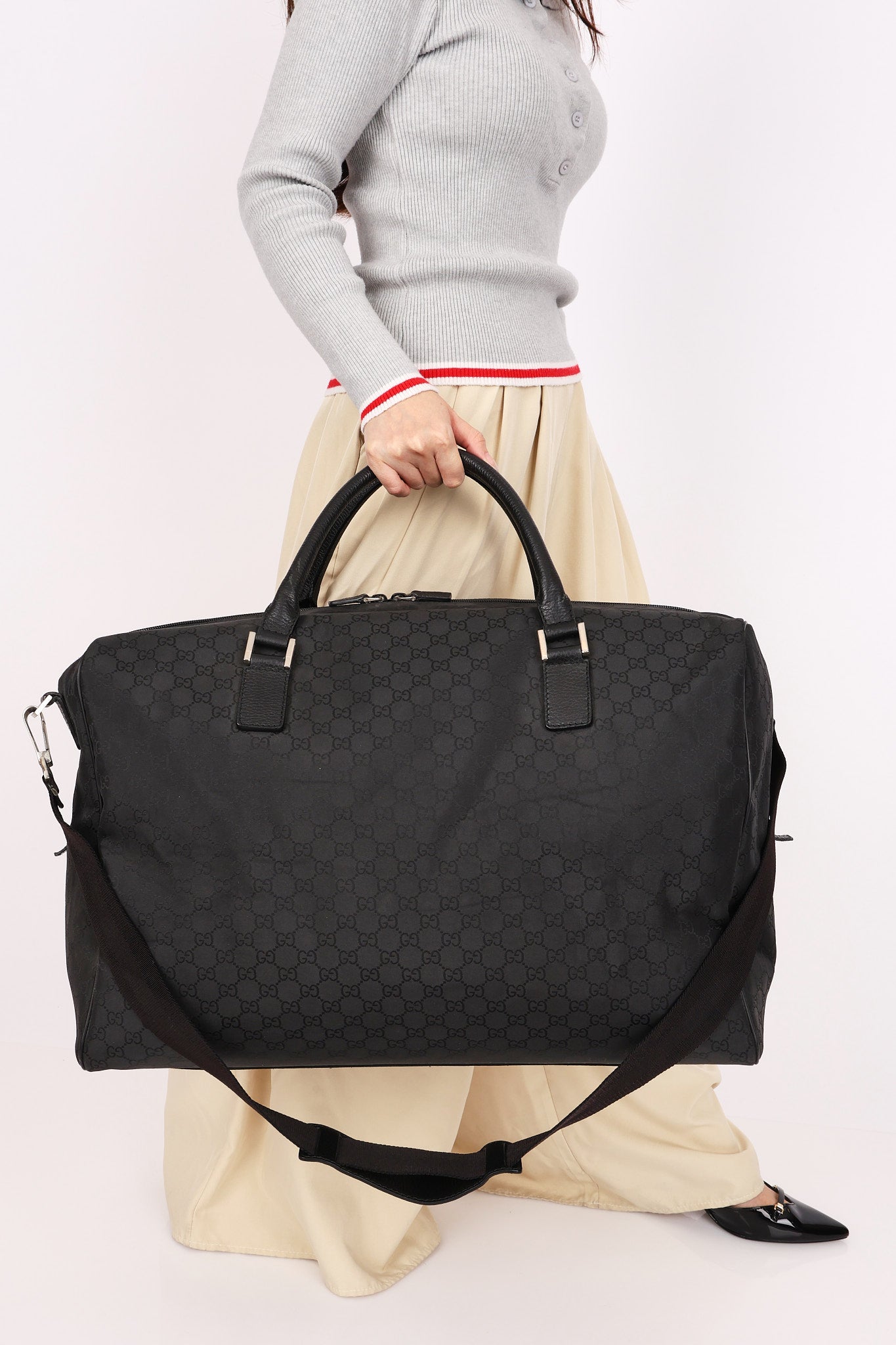 Gucci Monogram Nylon Duffle Bag