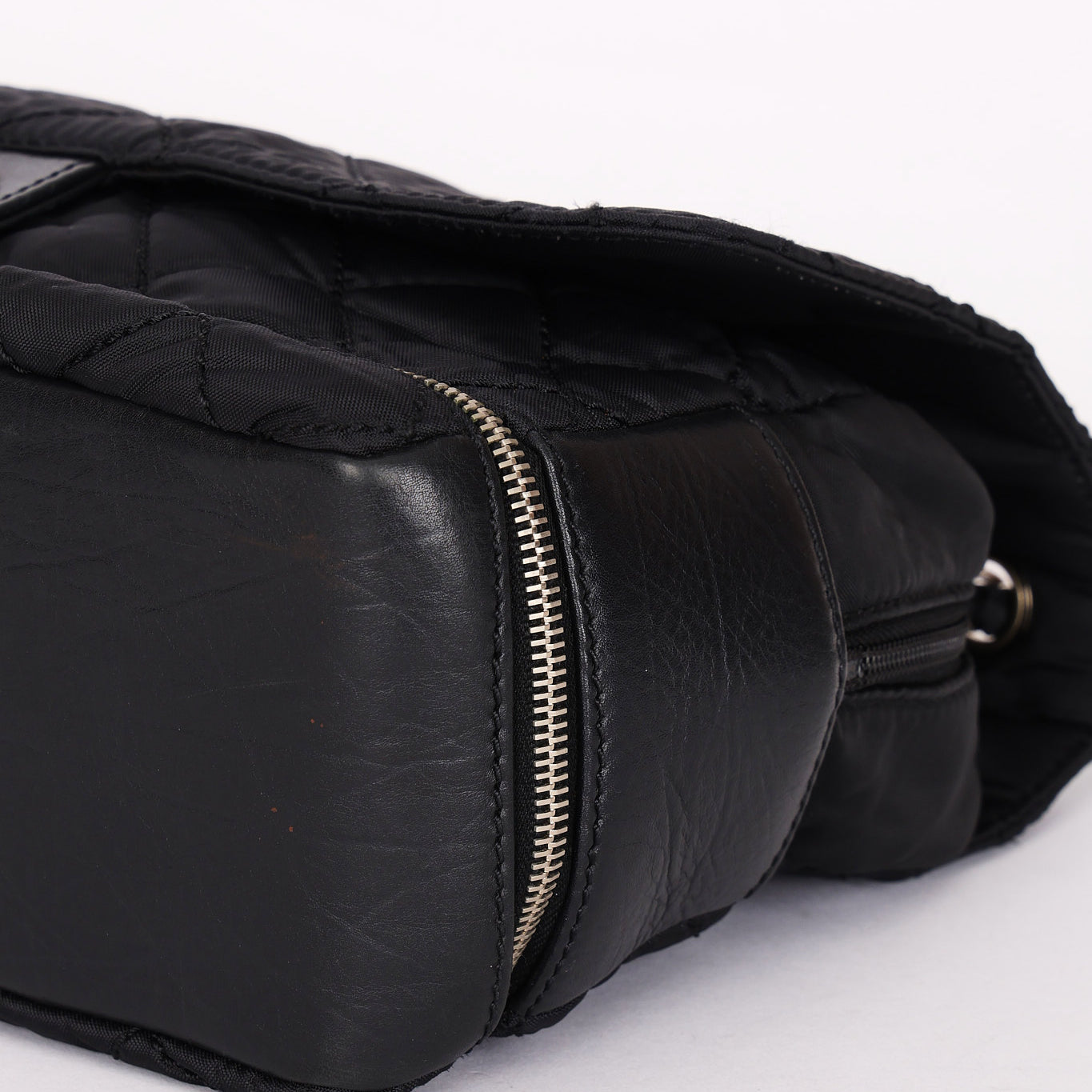 Chanel Expandable Ligne Flap Black Nylon SHW