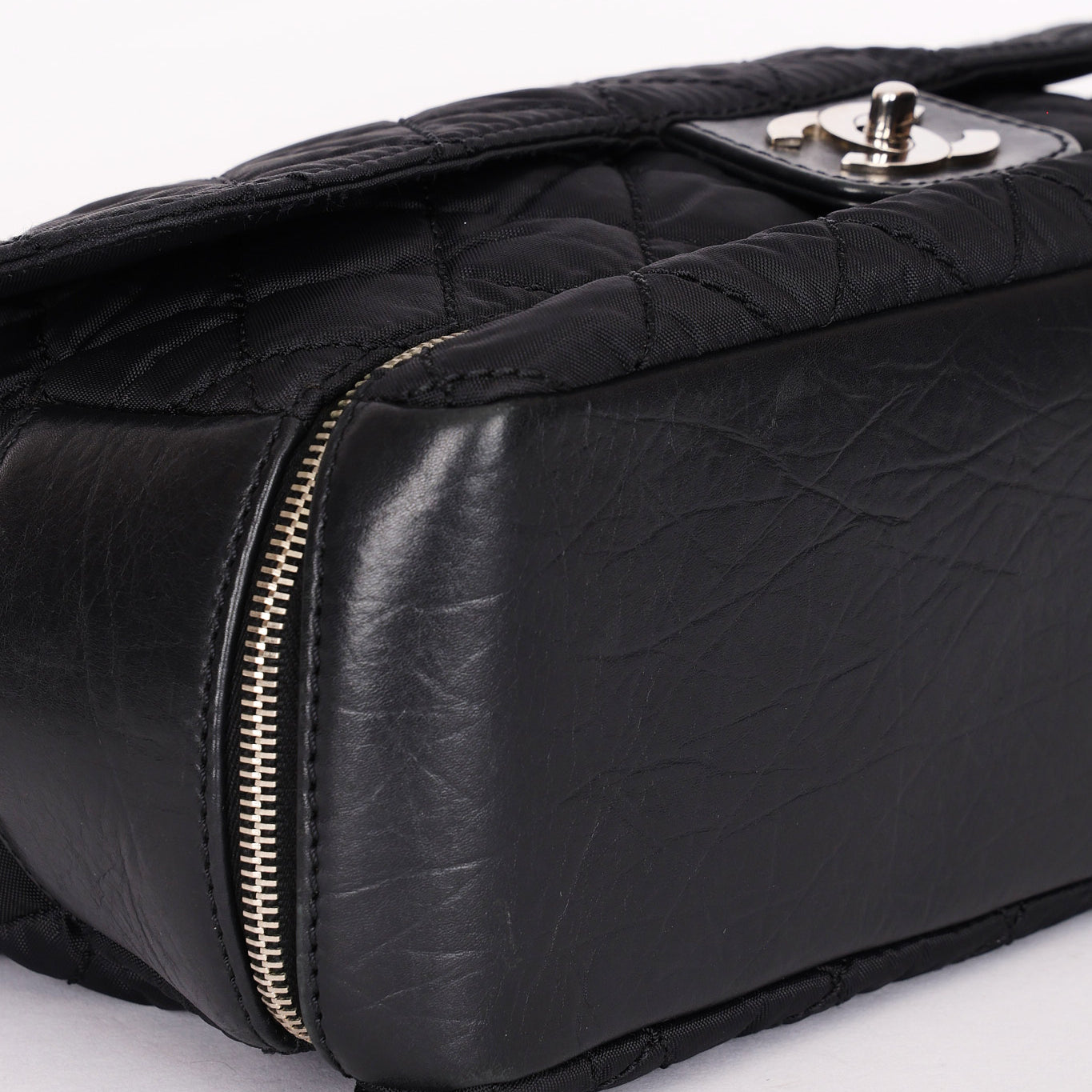 Chanel Expandable Ligne Flap Black Nylon SHW