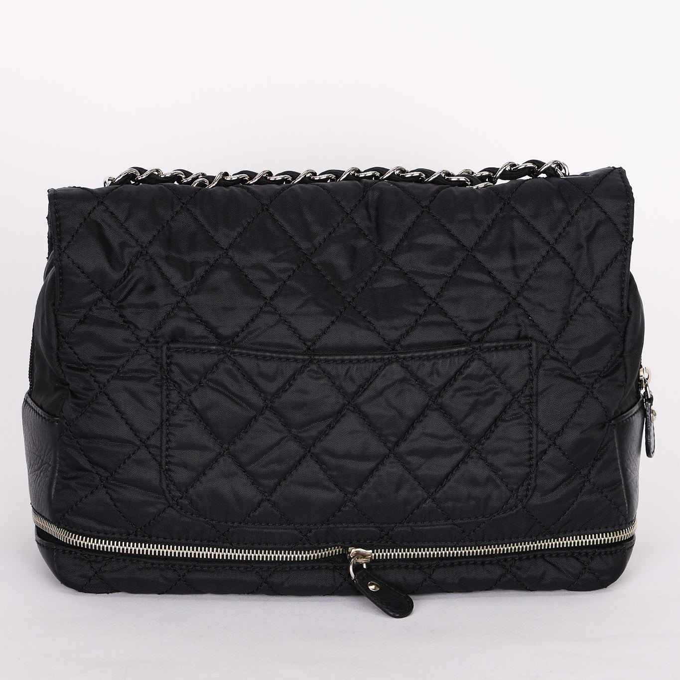 Chanel Expandable Ligne Flap Black Nylon 2007 SHW