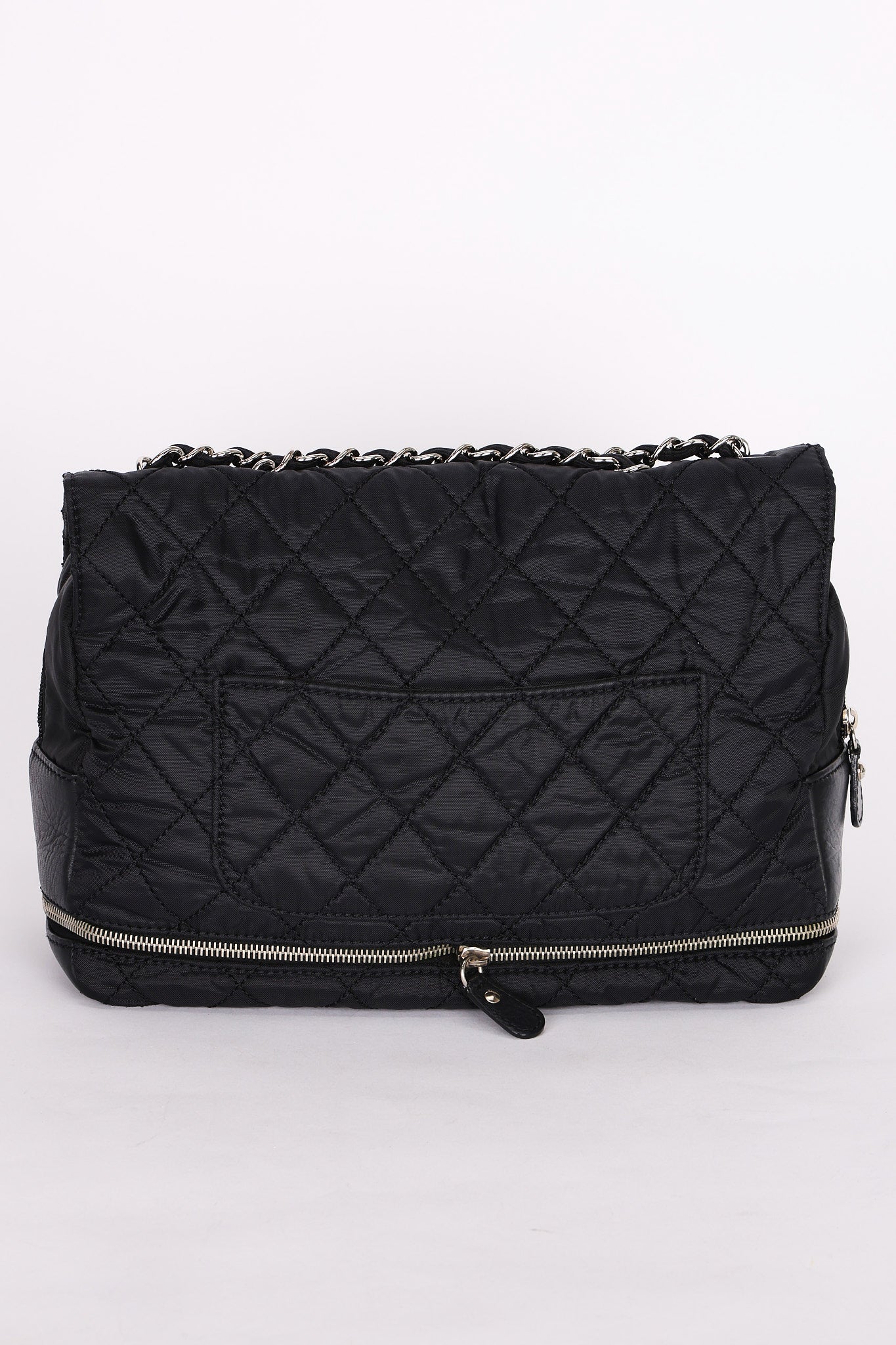 Chanel Expandable Ligne Flap Black Nylon 2007 SHW