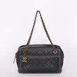 Chanel Whipstitch Camera Bag Gray Calfskin 2015 RHW