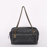Chanel Whipstitch Camera Bag Gray Calfskin 2015 RHW