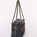 Chanel Whipstitch Camera Bag Gray Calfskin 2015 RHW