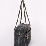 Chanel Whipstitch Camera Bag Gray Calfskin 2015 RHW