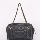 Chanel Whipstitch Camera Bag Gray Calfskin 2015 RHW