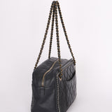 Chanel Whipstitch Camera Bag Gray Calfskin 2015 RHW