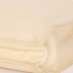 Chanel Wooden Top Handle Tote White Caviar