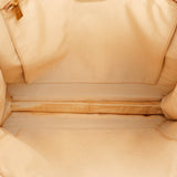 Chanel Wooden Top Handle Tote White Caviar