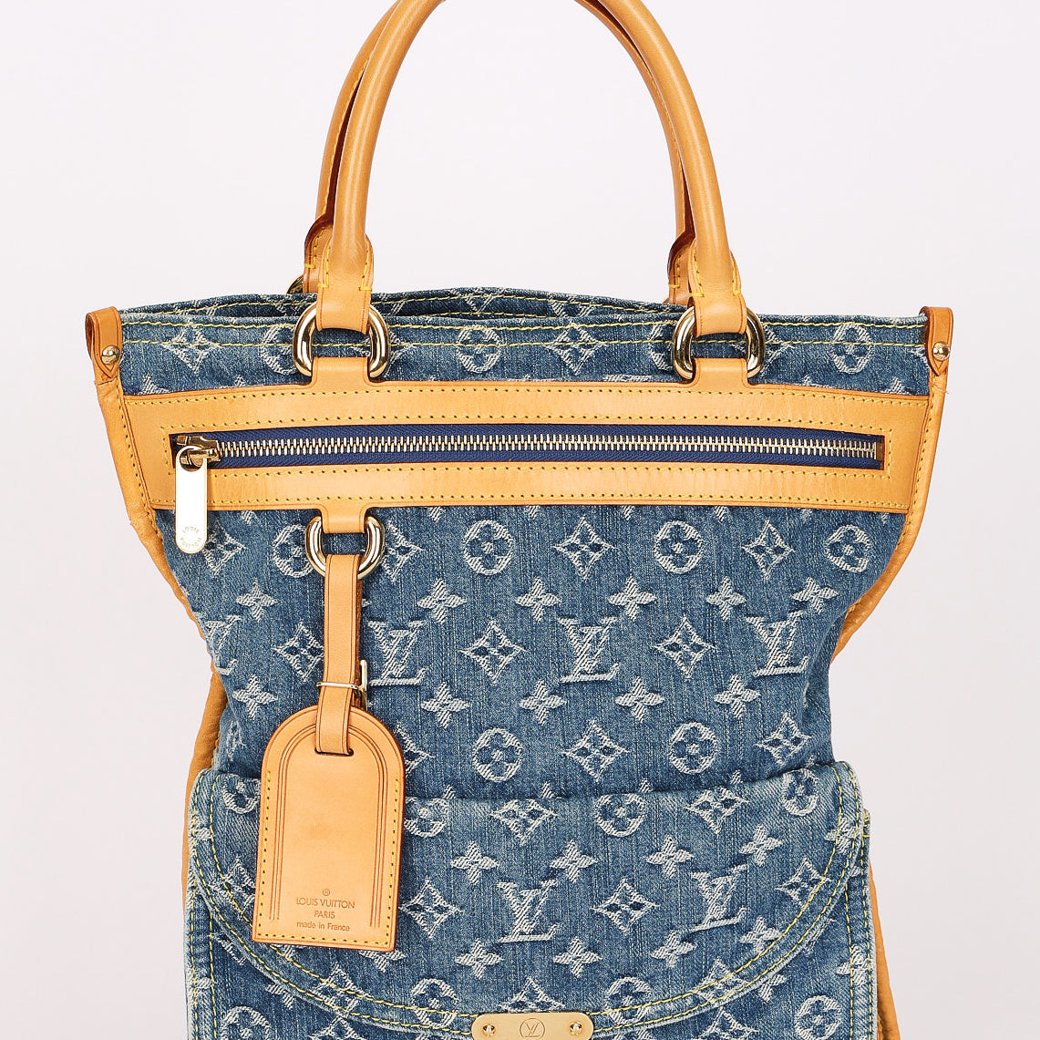 Louis Vuitton Monogram Denim Sac Plat 2005