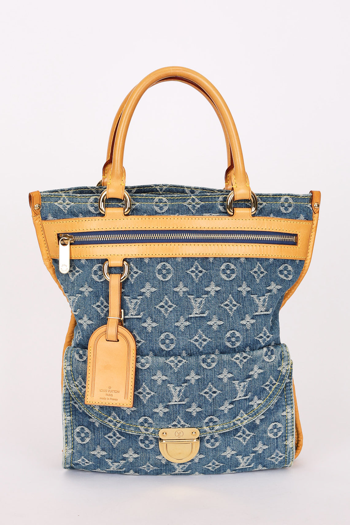 Louis Vuitton Monogram Denim Sac Plat 2005
